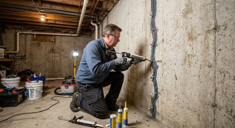 Basement Crack Repair in Salisbury, NC