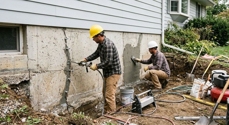 Basement Foundation Repair in Rowan County, NC