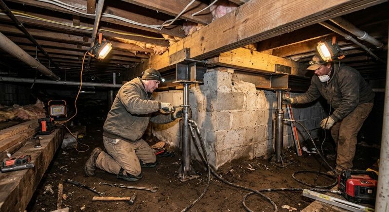 Basement Foundation Repair in Rowan County, NC
