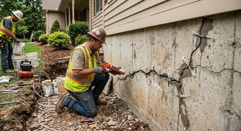 Cracked Foundation Repair in China Grove, NC