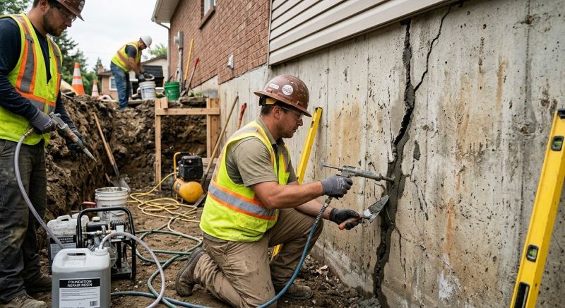 Cracked Foundation Repair in Lexington, NC