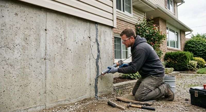 Foundation Crack Sealing in Salisbury, NC