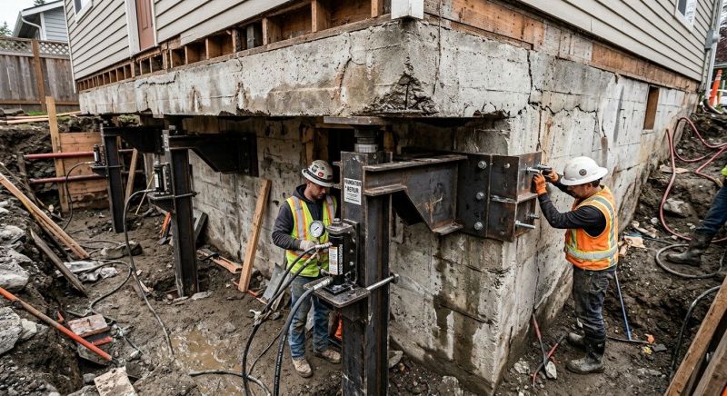 Foundation Lifting in Davie County, NC