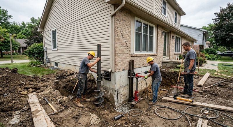 Foundation Settlement Repair in Salisbury, NC