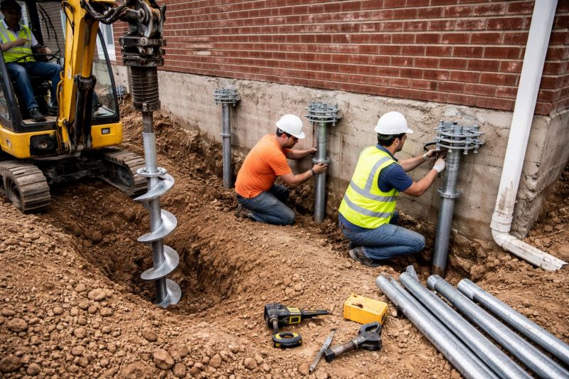 Helical Piers Installation in Salisbury, NC