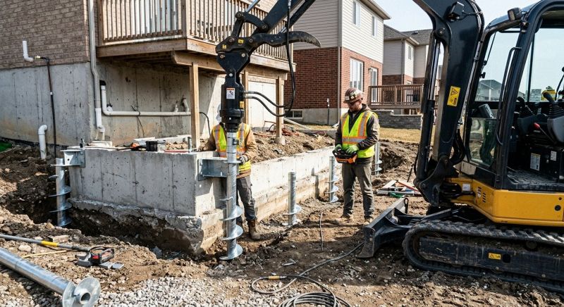 Helical Piers Installation in Salisbury, NC