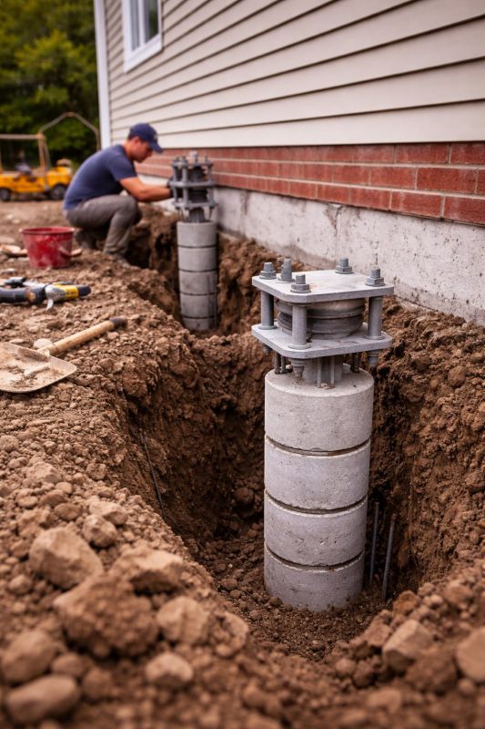 Helical Piers Installation in Salisbury, NC