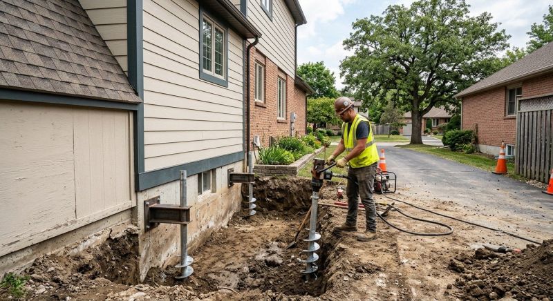 Helical Pile Installation in Salisbury, NC