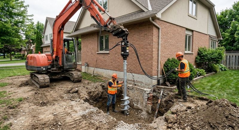 Helical Pile Installation in Salisbury, NC
