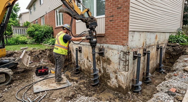 Helical Pile Installation in Salisbury, NC