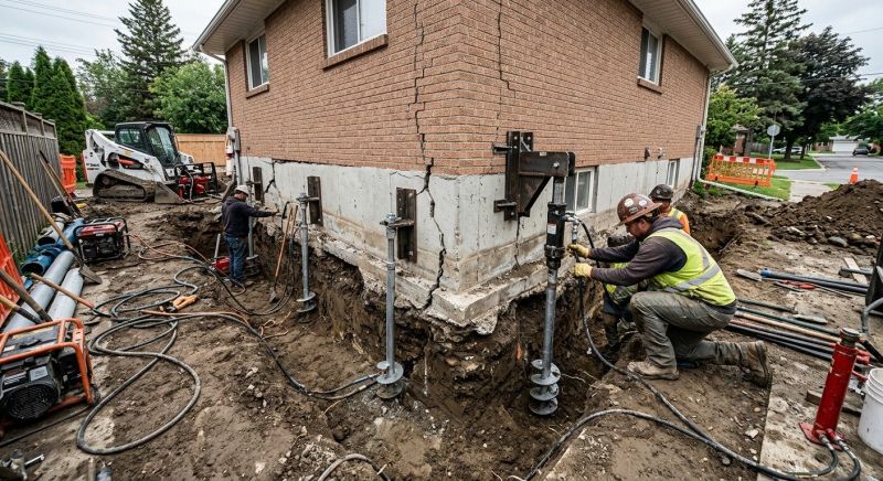 Sinking Foundation Repair in Advance, NC