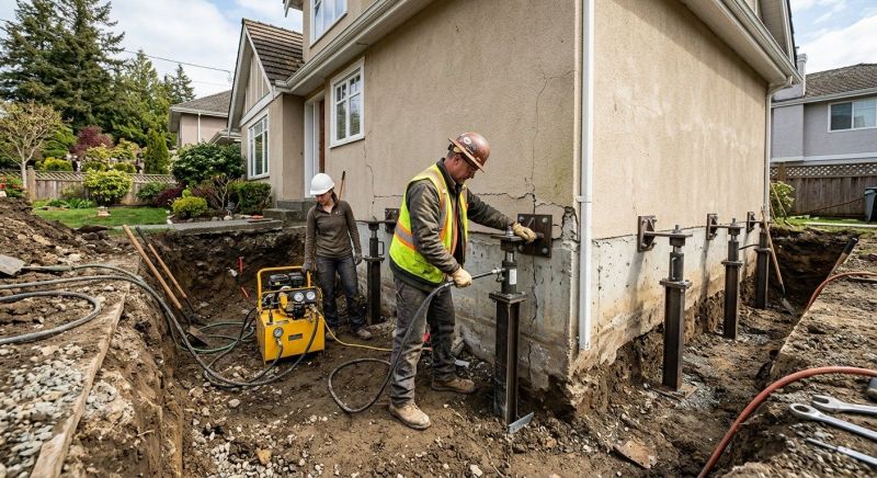 Sinking Foundation Repair in Salisbury, NC