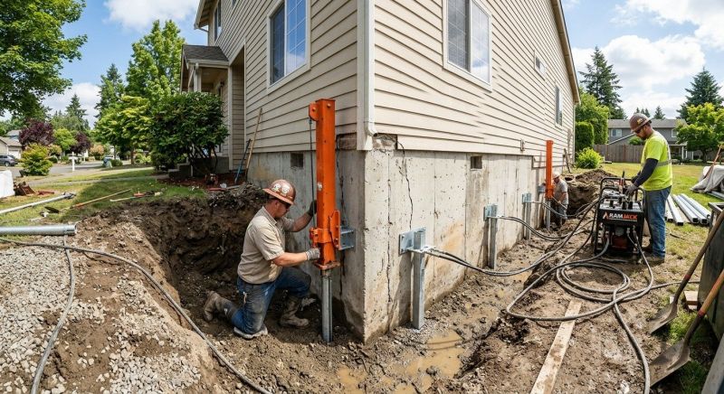 Sinking Foundation Repair in Rowan County, NC